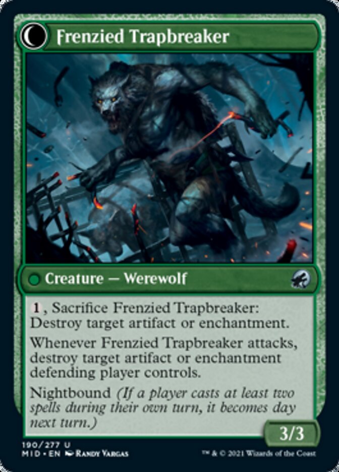 Outland Liberator // Frenzied Trapbreaker [Innistrad: Midnight Hunt] Magic: The Gathering