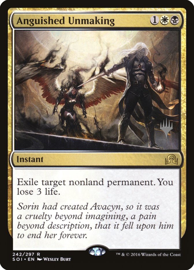 Anguished Unmaking (Promo Pack) [Shadows over Innistrad Promos] Magic: The Gathering