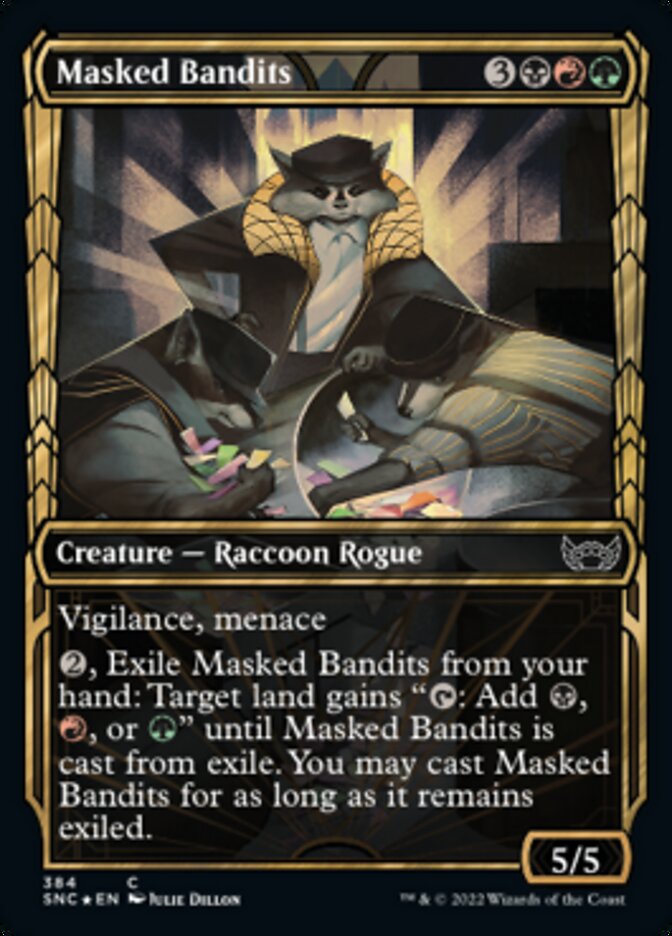 Masked Bandits (Showcase Golden Age Gilded Foil) [Streets of New Capenna] Magic: The Gathering