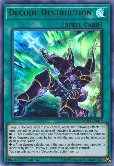 Decode Destruction [DUPO-EN016] Ultra Rare Yu-Gi-Oh!