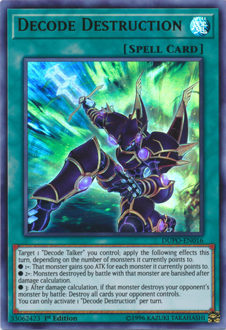 Decode Destruction [DUPO-EN016] Ultra Rare Yu-Gi-Oh!