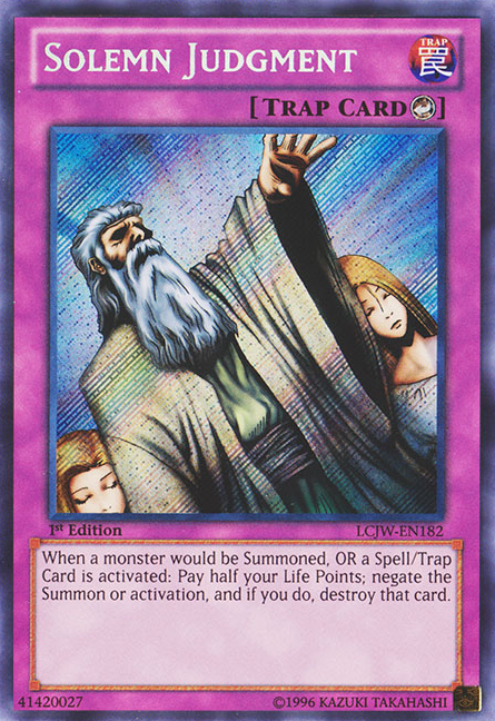 Solemn Judgment [LCJW-EN182] Secret Rare Yu-Gi-Oh!