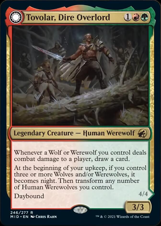 Tovolar, Dire Overlord // Tovolar, the Midnight Scourge [Innistrad: Midnight Hunt] Magic: The Gathering