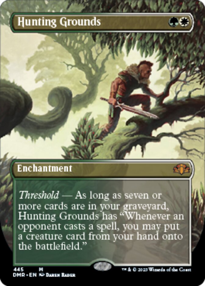 Hunting Grounds (Borderless Alternate Art) [Dominaria Remastered] Magic: The Gathering