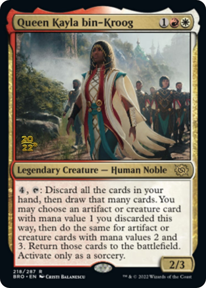Queen Kayla bin-Kroog [The Brothers' War Prerelease Promos] Magic: The Gathering