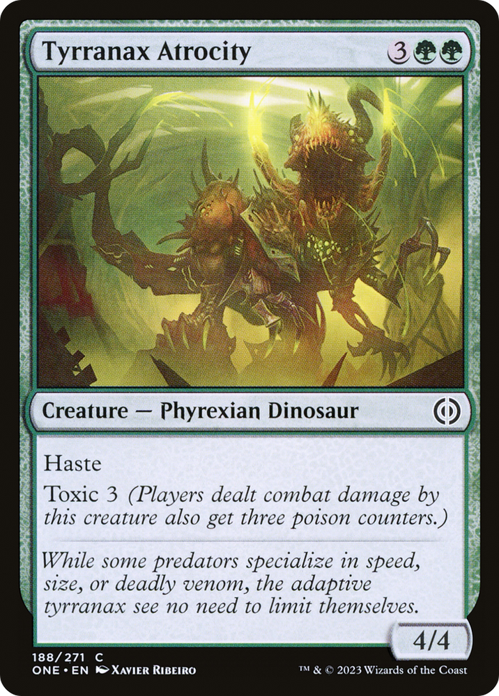 Tyrranax Atrocity [Phyrexia: All Will Be One] Magic: The Gathering