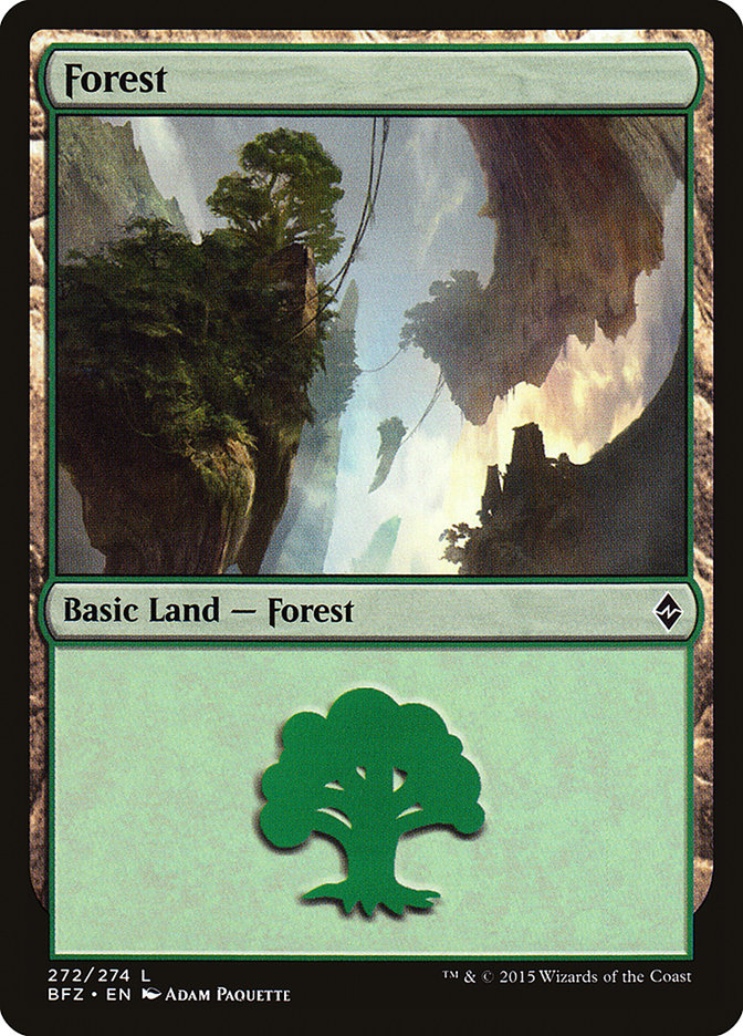 Forest (272a) [Battle for Zendikar] Magic: The Gathering