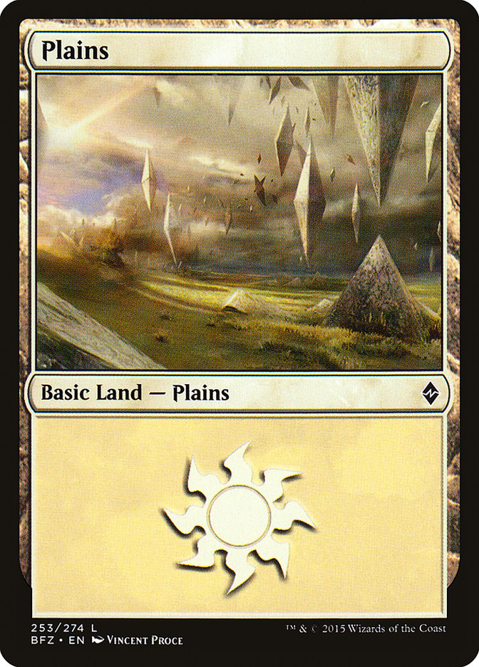Plains (253a) [Battle for Zendikar] Magic: The Gathering