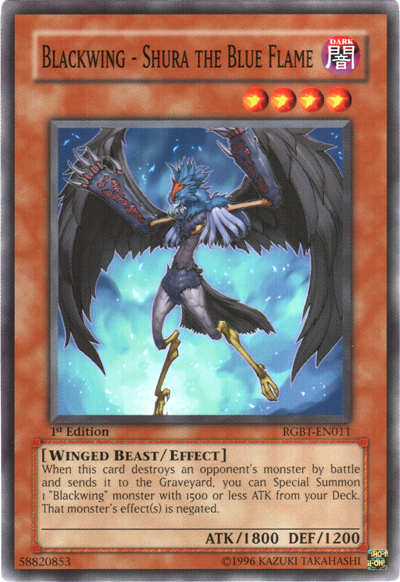 Blackwing - Shura the Blue Flame [RGBT-EN011] Common Yu-Gi-Oh!