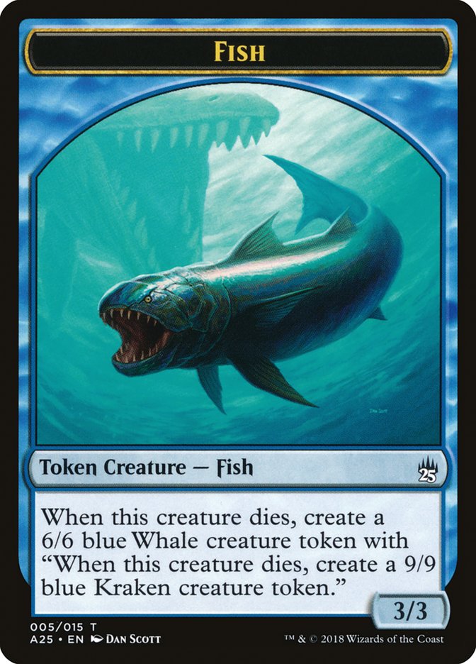 Fish Token [Masters 25 Tokens] Magic: The Gathering