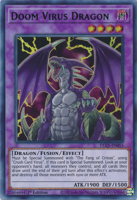 Doom Virus Dragon (Blue) [DLCS-EN055] Ultra Rare Yu-Gi-Oh!
