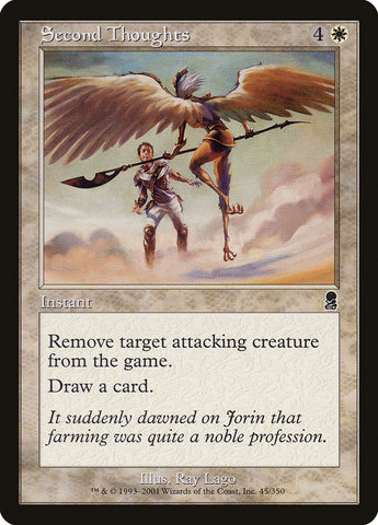 Second Thoughts [Odyssey] Magic: The Gathering