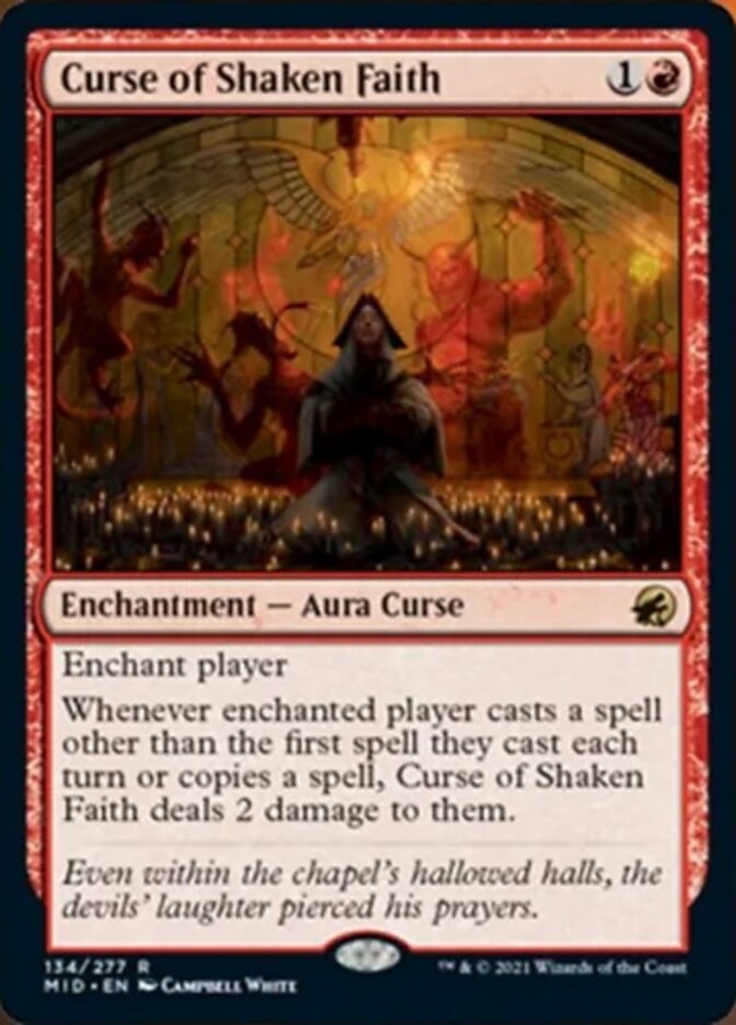 Curse of Shaken Faith [Innistrad: Midnight Hunt] Magic: The Gathering