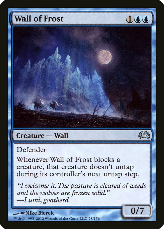 Wall of Frost [Planechase 2012] Magic: The Gathering