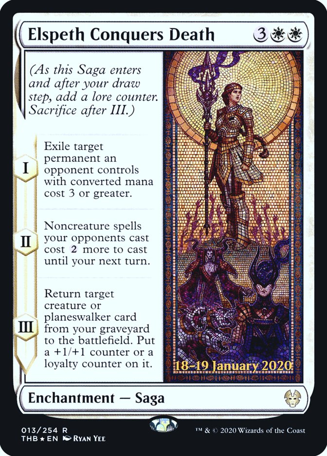 Elspeth Conquers Death [Theros Beyond Death Prerelease Promos] Magic: The Gathering