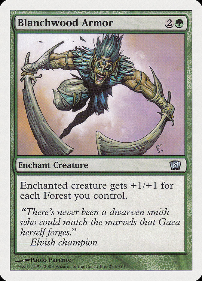 Blanchwood Armor [Eighth Edition] Magic: The Gathering