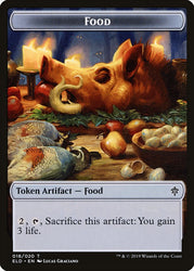 Dwarf // Food (18) Double-Sided Token [Throne of Eldraine Tokens] Magic: The Gathering