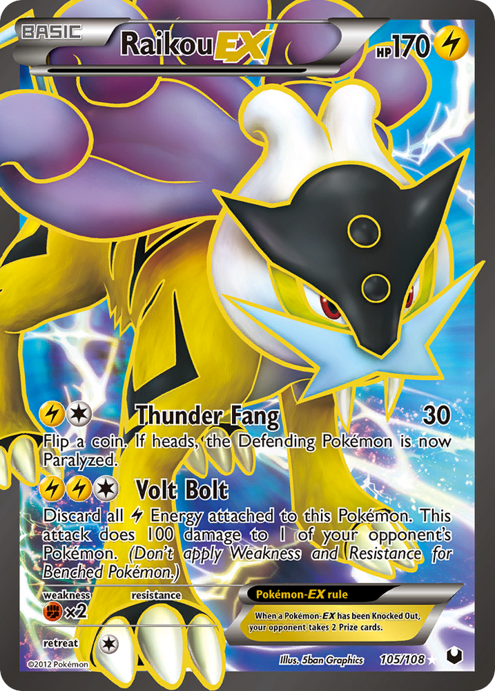 Raikou EX (105/108) [Black & White: Dark Explorers] Pokémon