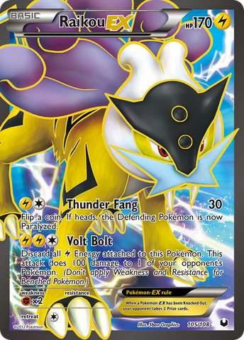 Raikou EX (105/108) [Black & White: Dark Explorers] Pokémon