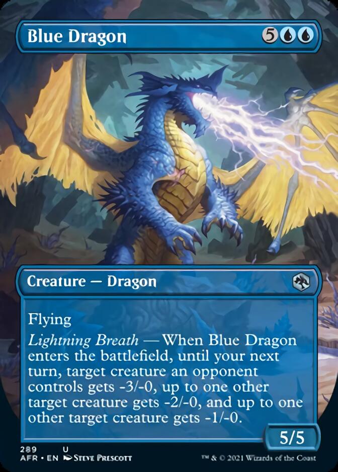 Blue Dragon (Borderless Alternate Art) [Dungeons & Dragons: Adventures in the Forgotten Realms] Magic: The Gathering