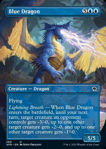 Blue Dragon (Borderless Alternate Art) [Dungeons & Dragons: Adventures in the Forgotten Realms] Magic: The Gathering
