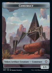 Construct (008) // Goat Double-Sided Token [The Brothers' War Commander Tokens] Magic: The Gathering