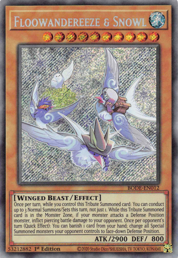 Floowandereeze & Snowl [BODE-EN012] Secret Rare Yu-Gi-Oh!
