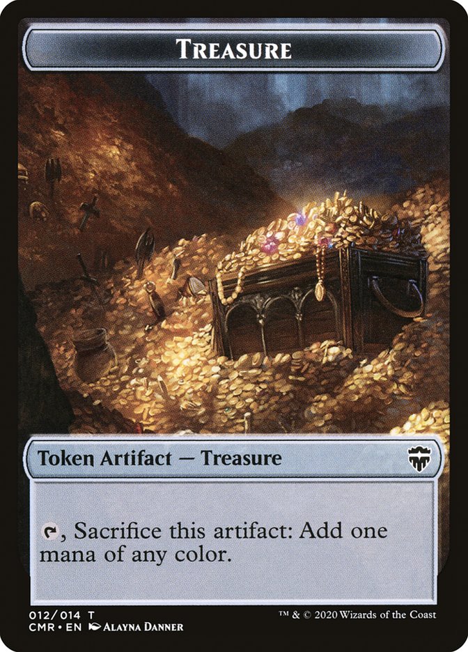 Rock // Treasure Double-Sided Token [Commander Legends Tokens] Magic: The Gathering