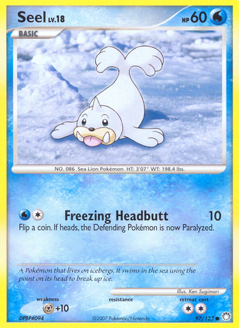 Seel (97/123) [Diamond & Pearl: Mysterious Treasures] Pokémon
