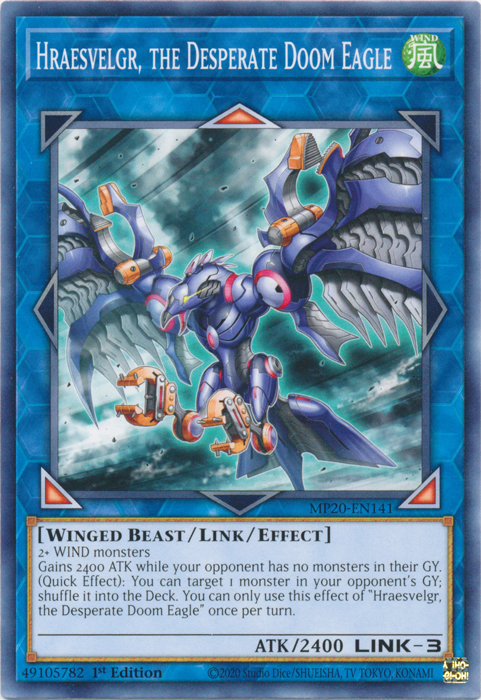 Hraesvelgr, the Desperate Doom Eagle [MP20-EN141] Common Yu-Gi-Oh!