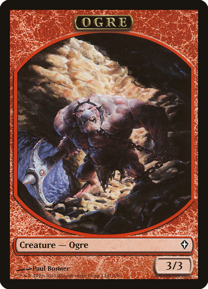 Ogre Token [Worldwake Tokens] Magic: The Gathering