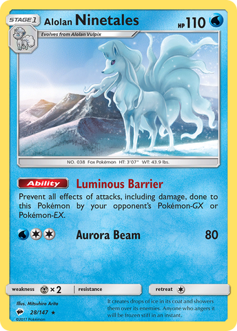Alolan Ninetales (28/147) [Sun & Moon: Burning Shadows] Pokémon