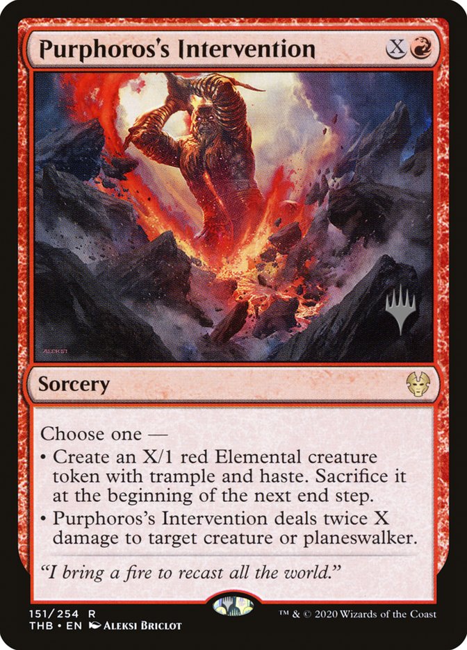 Purphoros's Intervention (Promo Pack) [Theros Beyond Death Promos] Magic: The Gathering