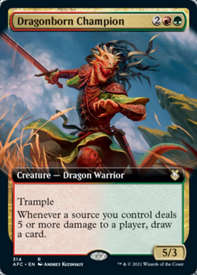 Dragonborn Champion (Extended Art) [Dungeons & Dragons: Adventures in the Forgotten Realms Commander] Magic: The Gathering