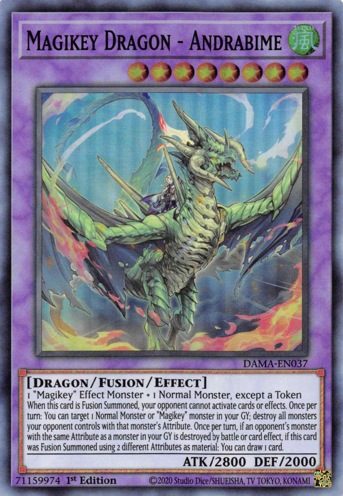 Magikey Dragon - Andrabime [DAMA-EN037] Super Rare Yu-Gi-Oh!