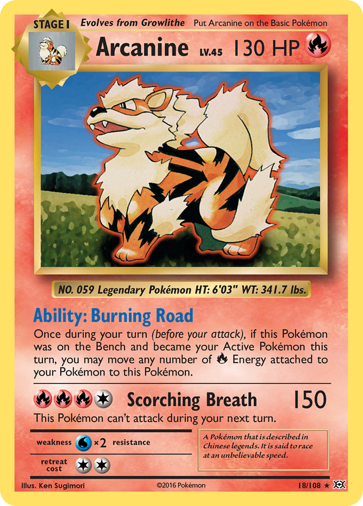 Arcanine (18/108) [XY: Evolutions] Pokémon