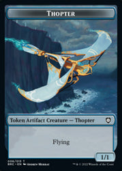 Copy // Thopter (006) Double-Sided Token [The Brothers' War Commander Tokens] Magic: The Gathering