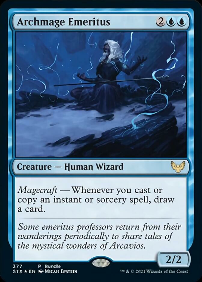Archmage Emeritus (Bundle) [Strixhaven: School of Mages Promos] Magic: The Gathering