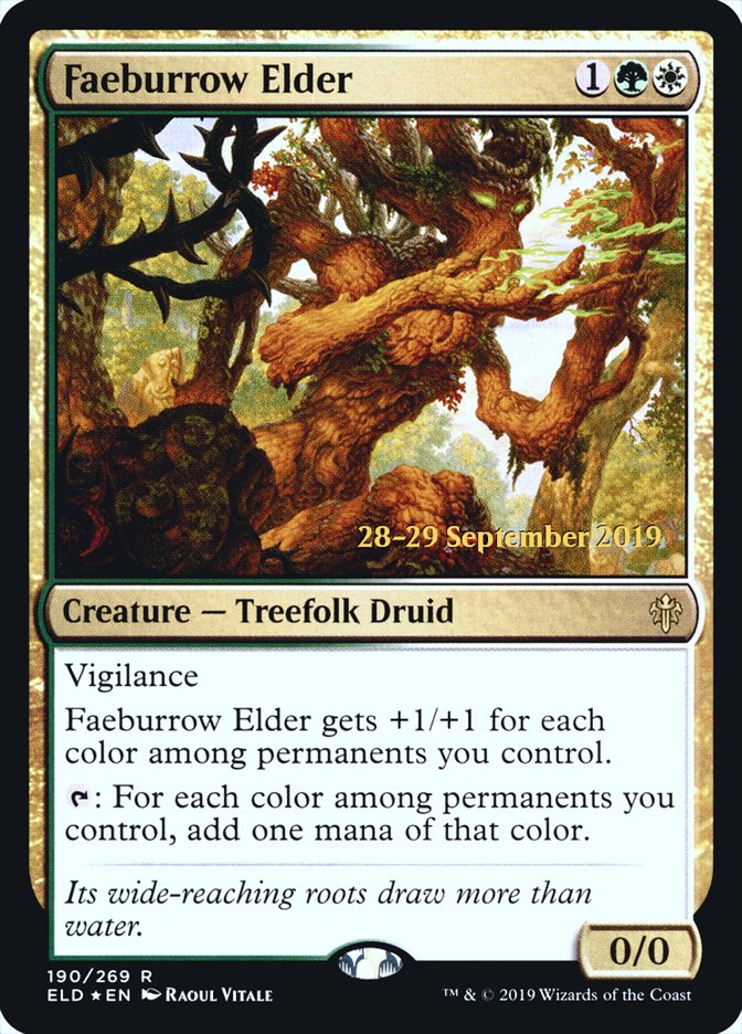 Faeburrow Elder [Throne of Eldraine Prerelease Promos] Magic: The Gathering