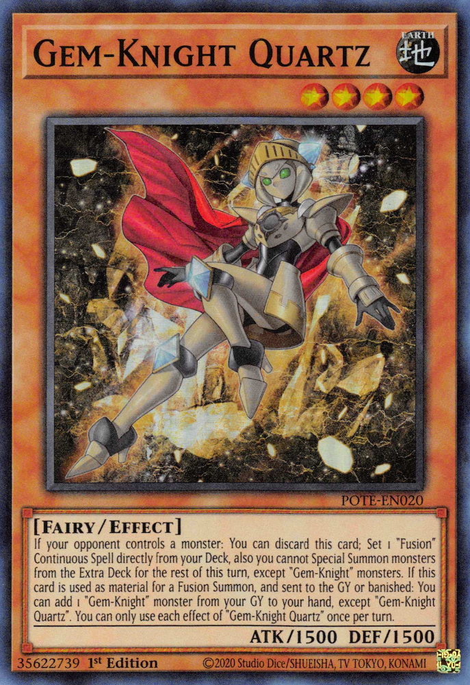 Gem-Knight Quartz [POTE-EN020] Super Rare Yu-Gi-Oh!