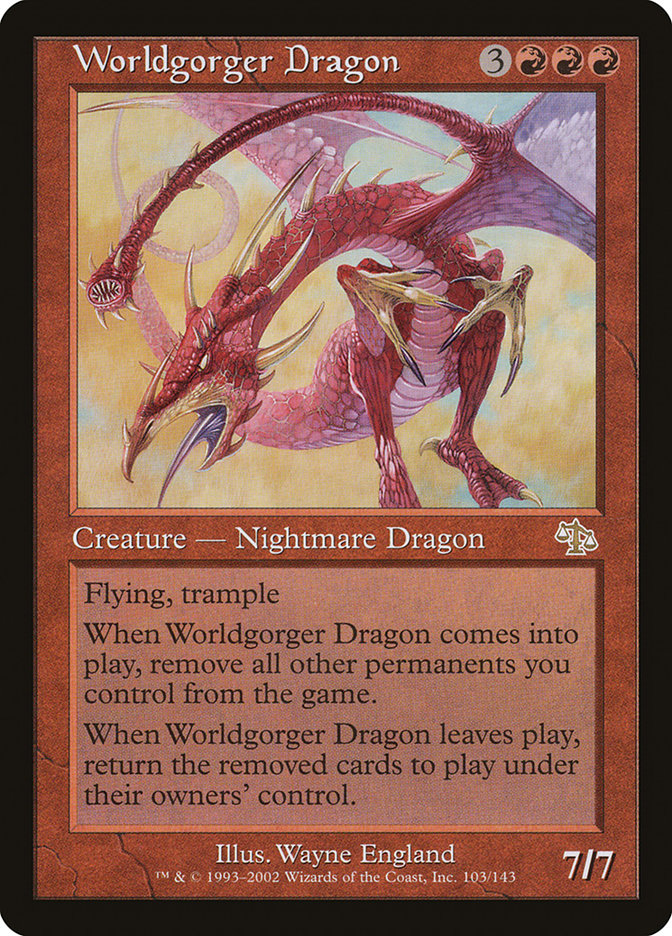 Worldgorger Dragon [Judgment] Magic: The Gathering