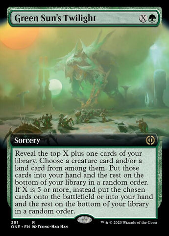 Green Sun's Twilight (Extended Art) [Phyrexia: All Will Be One] Magic: The Gathering