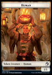 Human // Spider Double-Sided Token [Innistrad: Midnight Hunt Tokens] Magic: The Gathering