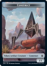 Construct // Kor Warrior Double-Sided Token [Zendikar Rising Tokens] Magic: The Gathering