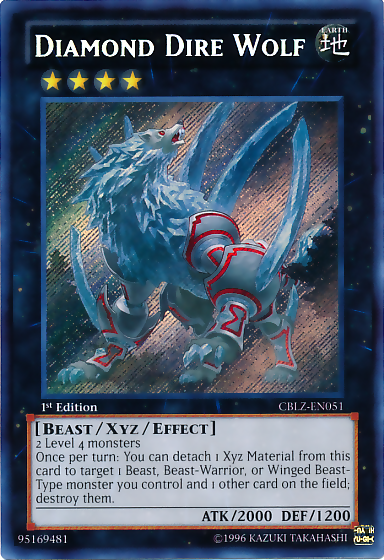 Diamond Dire Wolf [CBLZ-EN051] Secret Rare Yu-Gi-Oh!