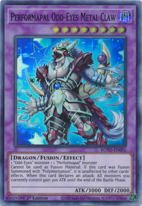 Performapal Odd-Eyes Metal Claw [ROTD-EN092] Super Rare Yu-Gi-Oh!