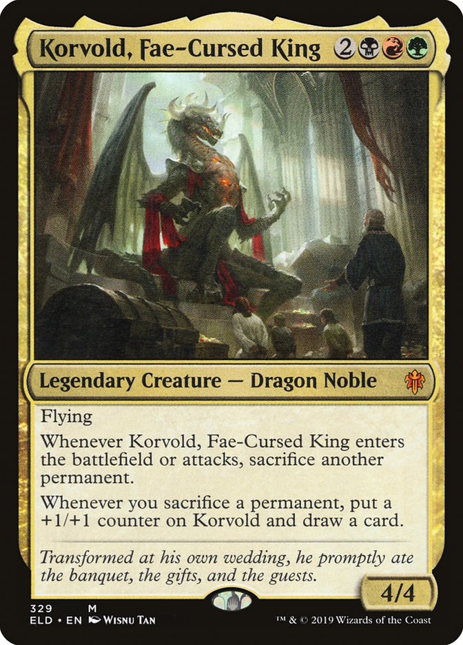 Korvold, Fae-Cursed King [Throne of Eldraine] Magic: The Gathering
