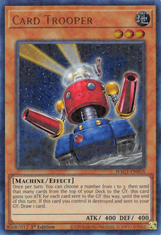 Card Trooper (Duel Terminal) [HAC1-EN016] Parallel Rare Yu-Gi-Oh!