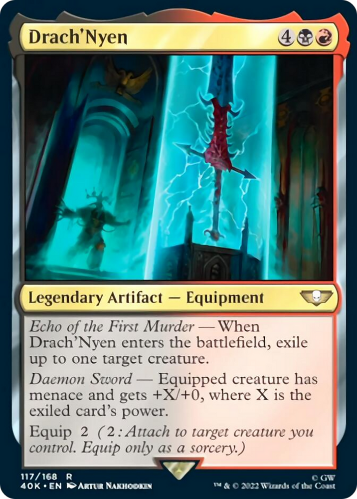 Drach'Nyen (Surge Foil) [Warhammer 40,000] Magic: The Gathering