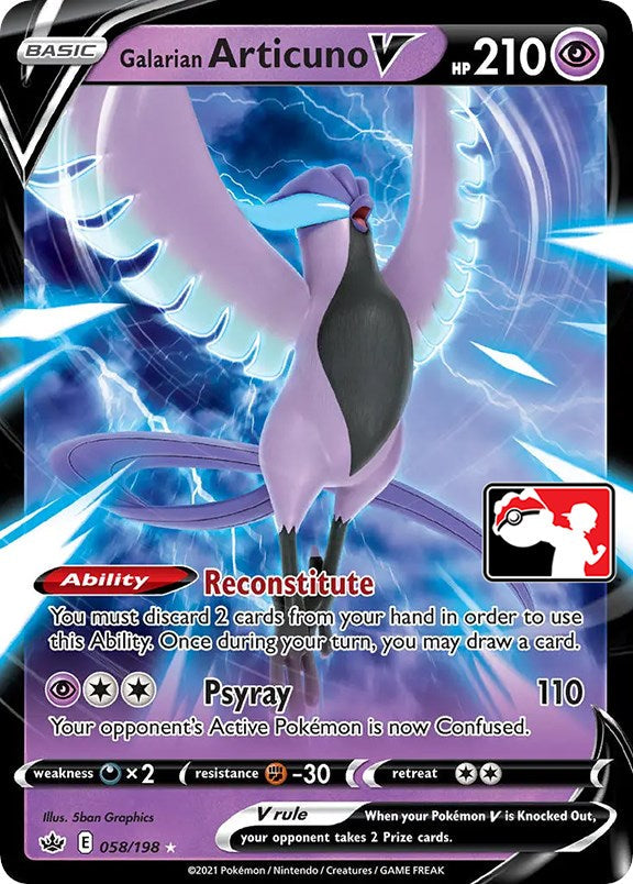 Galarian Articuno V (058/198) [Prize Pack Series One] Pokémon